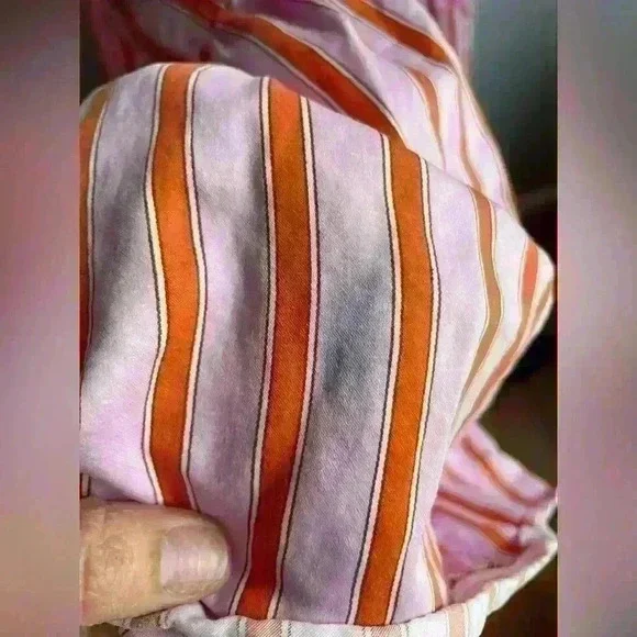 MDS Stripes Pink Red Barbie Stripe Peasant Mini Dress Sleeveless RTR Size 2 - Picture 8 of 8